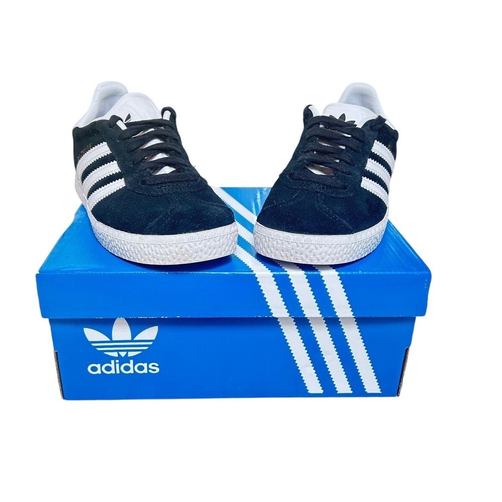Adidas Gazelle Kids Sneakers Black White Suede Low Top Shoes BB2507 Size 13K